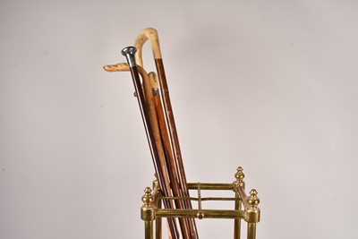 Lot 81 - A silver topped presentation walking cane