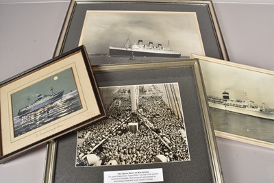 Lot 150 - A watercolour of SS Nevasa leaving the Mersey