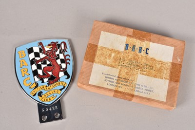 Lot 167 - A vintage British Automobile Racing Club enamel car badge