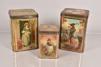 Lot 211 - Three Edwardian Mazawattee Tea Cannisters