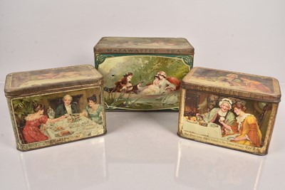 Lot 213 - Three Cabinet top Mazawattee tea cannisters
