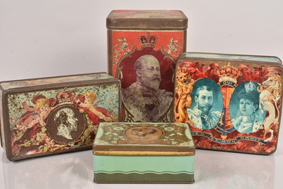 Lot 216 - Four Mazawattee Royal Commemorative Tea Cannisters