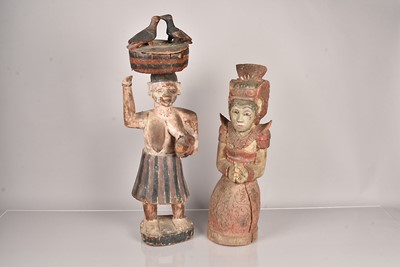 Lot 275 - An African carved figure of a Breast Feeding Mother