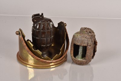 Lot 524 - A Great War Hand Grenade Trench Art piece