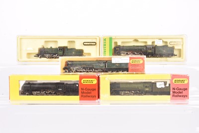 Lot 5 - Minitrix/Hornby Minitrix BR N Gauge Steam Locomotives with Tenders