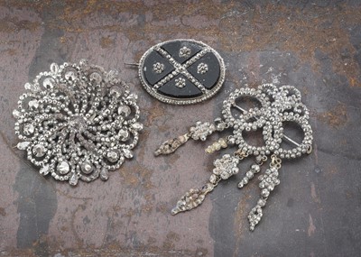Lot 41 - A 19th Century Berlin iron and steel work oval pierced brooch