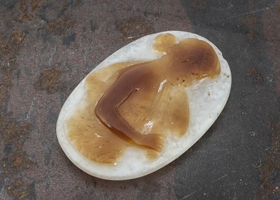 Lot 52 - After the antique a Sardonyx carved cameo of a classical woman's three quarter portrait