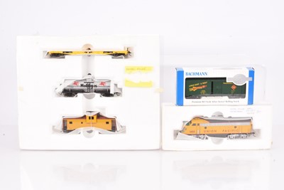 Lot 774 - American HO Gauge Model Power Diesel Locomotive and Goods Wagons