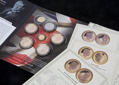 Lot 304 - A 2015 Gibraltar, London Mint issued Sir Winston Churchill coin collection