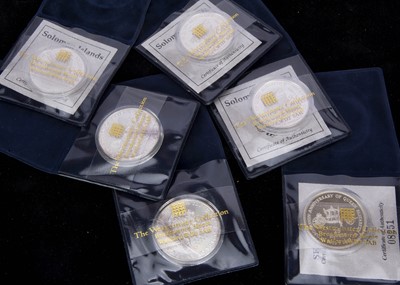 Lot 315 - A collection of six World Silver & Silver Proof Coins