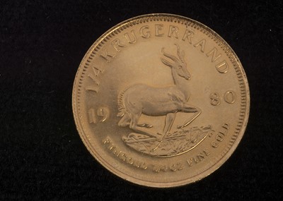Lot 337 - A South Africa Gold 1/4 Kruggerand