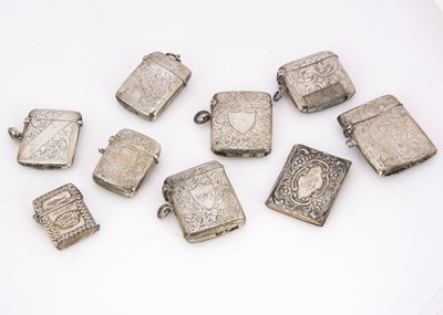 Lot 513 - Seven Victorian and later vesta cases