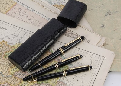 Lot 563 - A set of three Mont Blanc style pens