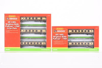 Lot 70 - Arnold/Hornby N Gauge Brighton Belle 1960 Multiple Unit and Additional Coach Pack