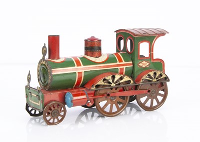 Lot 375 - An Oro Wercke lithographed tinplate floor locomotive