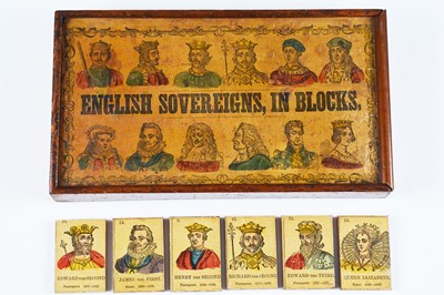 Lot 395 - A mid 19th century educational toy English Sovereigns in Blocks