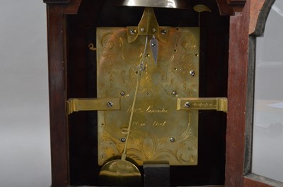 Lot 218 - A late 18th century mahogany bracket clock