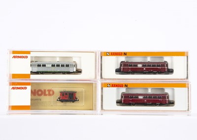 Lot 604 - Arnold N Gauge Diesel Railcars and Shunting Locomotive
