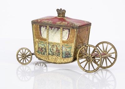 Lot 488 - A W & R Jacob & Co Ltd Coronation Coach biscuit tin circa 1936