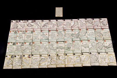 Lot 498 - A very rare Robert Morden Miniature Map Playing Cards probably circa 1676