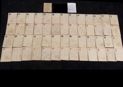 Lot 500 - A Systematical Compendium of Geography on the face of 52 Cards published by The Revd John Hunt