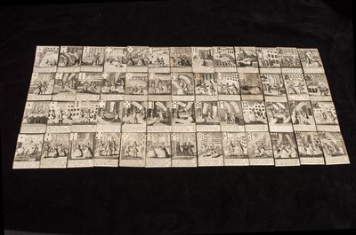 Lot 507 - A very rare Thomas Bowles South Sea Bubble Stock-jobbing Cards or The Humours of Change Alley playing cards circa 1720