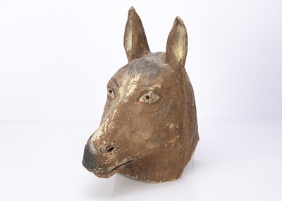 Lot 629 - A 1950 papier-mache mule carnival head