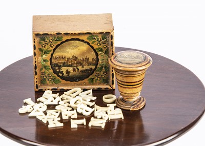 Lot 671 - Two early 19th century Tonbridgeware whitewood Brighton souvenir boxes
