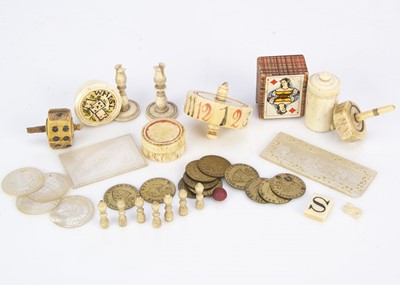Lot 717 - Bone gaming pieces
