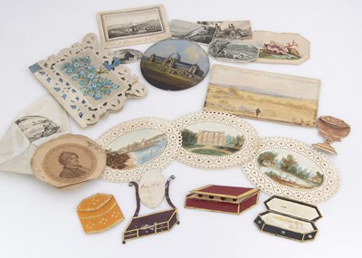 Lot 718 - Five early 19th century paper two-dimensional objects