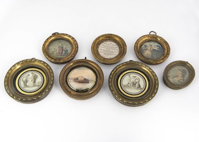 Lot 739 - Seven dolls’ house size pictures