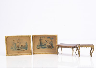 Lot 748 - A gilt-metal dolls’ house table