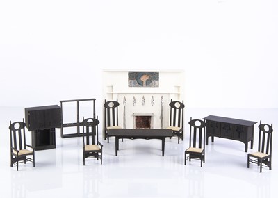 Lot 766 - Clive Felton dolls’ house Charles Rennie Mackintosh furniture