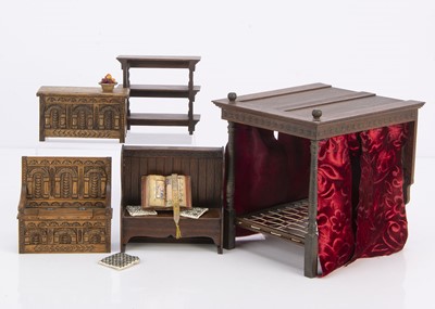 Lot 774 - Artist Miniature dolls’ house furniture