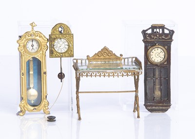 Lot 877 - German dolls' house clock