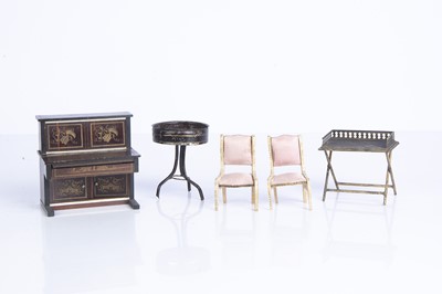 Lot 882 - 19th century dolls’ house furniture