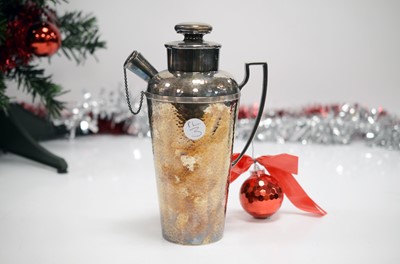 Lot 3 - A large early 20th century silver plated cocktail shaker by EG Webster & Son