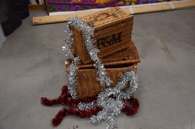 Lot 94 - Two early 20th century wicker hampers from Fortnum & Mason