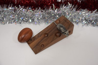 Lot 97 - A David Linley 30 year commemorative 'Mr Mouse Doorstop' in walnut
