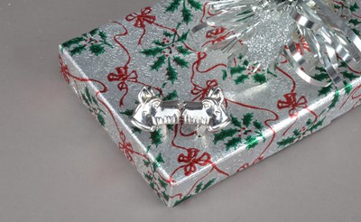 Lot 156 - A pair of modern Dunhill silver cufflinks
