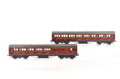 Lot 139 - Two 0 Gauge LMS bogie non-corridor Suburban Coaches by Exley (2)