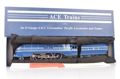 Lot 288 - ACE Trains 0 Gauge LMS blue Coronation Class Locomotive and Tender 6220 'Coronation'