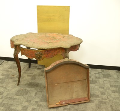 Lot 12 - A late 19th century French Boulle table
