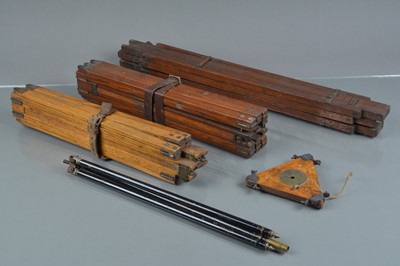 Lot 282 - Three wooden Tripods