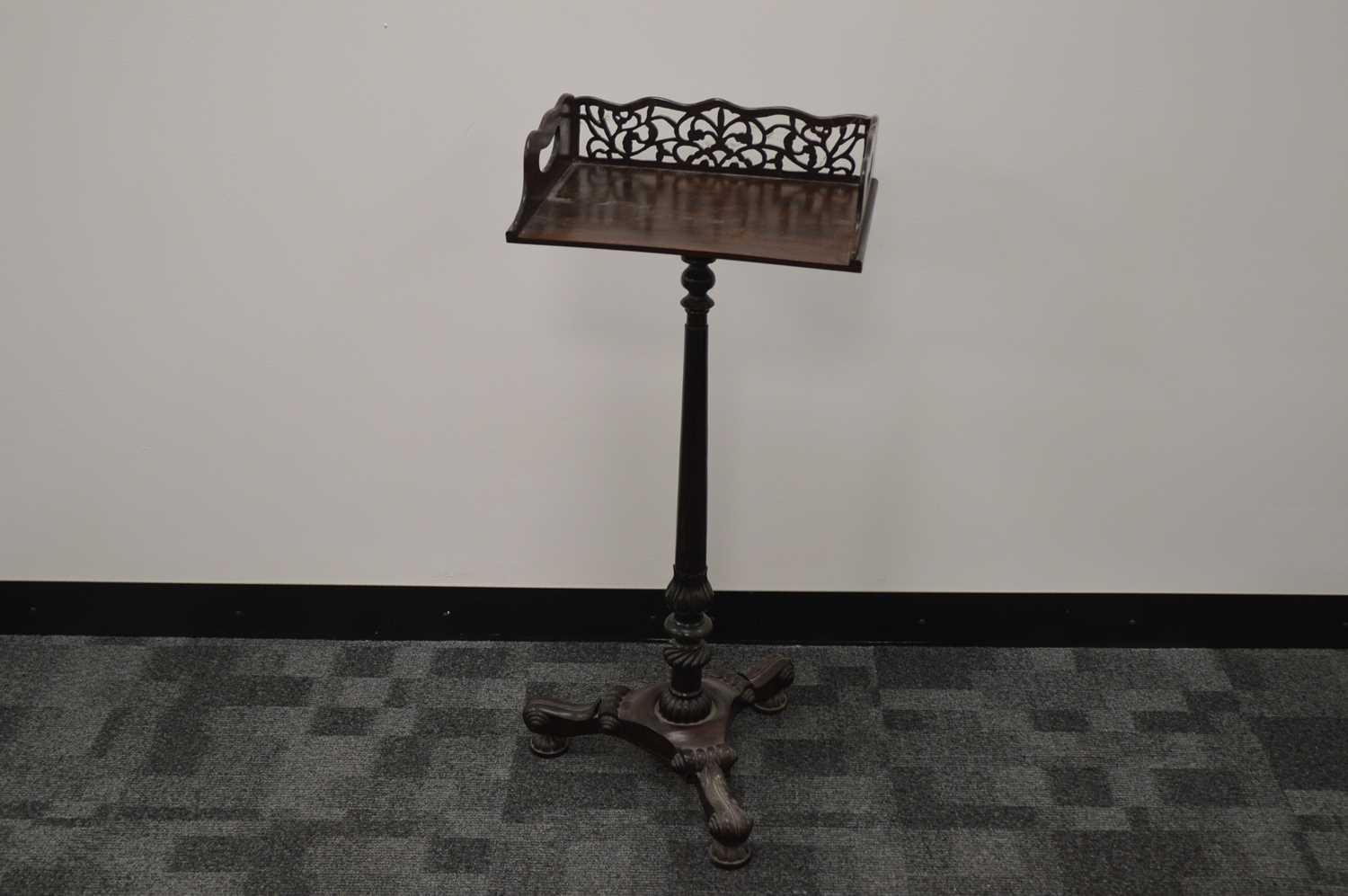 Lot 13 - A William IV and later rosewood tripod table