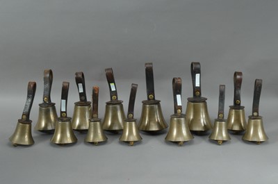 Lot 138 - A set of 14 hand bells