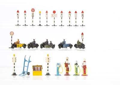 Lot 37 - Dinky Toys Motor Cycles & Street Furniture