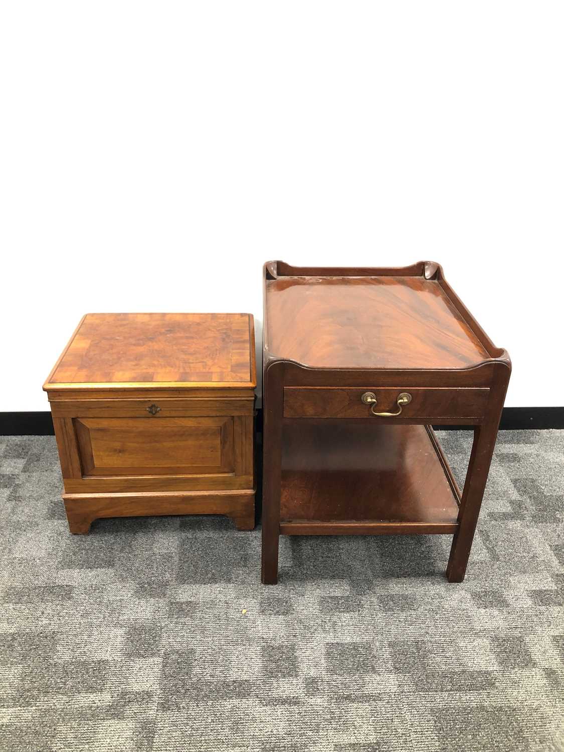 Lot 16 - A small mixed wood chest
