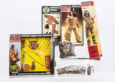 Lot 570 - Vintage Geyper Man/Action Man Indian Brave Equipment/Accessories