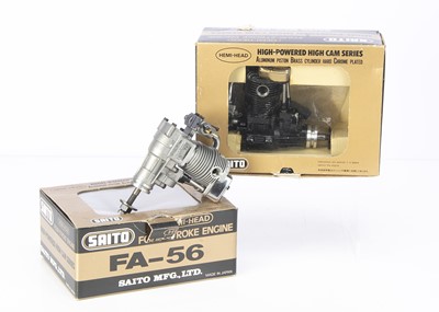 Lot 687 - Pair of Saito Model Aircraft 4-Stroke Aero Engines